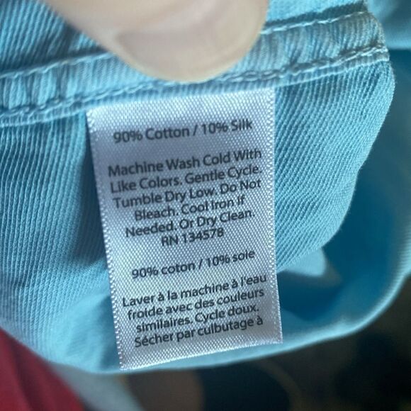 Vineyard‎ Vines Slim Mens XL Blue Cotton Silk  Tucker Button Up Tucker Shirt - Picture 4 of 7